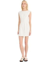 Luxely - Solid Boat-neck Cap-sleeve Mini Dress - Lyst