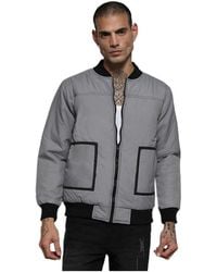 Campus Sutra - Zip-front Puffer Jacket With Contrast Detail - Lyst