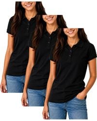 Galaxy By Harvic - Short Sleeve School Uniform Pique Polo Shirt-3 Pack - Lyst