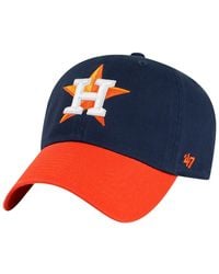 '47 - Navy/orange Houston Astros Clean Up Adjustable Hat - Lyst