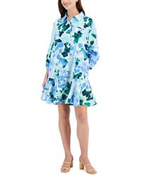 Charter Club - Floral-print 100% Linen Flounce Dress - Lyst