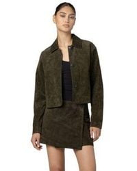 Blank NYC - Collared Suede Jacket Leather A Line Skirt - Lyst