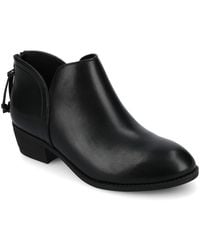 Journee Collection - Livvy Side Split Ankle Booties - Lyst