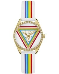Guess - Quartz Joy Silicone Watch 34mm - Lyst