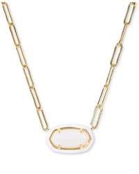 Kendra Scott - Elisa Enamel Frame Paperclip Necklace - Lyst