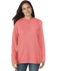 Woman Within - Within Waffle Thermal Sweatshirt - Lyst