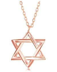 Simona - Sterling Silver Star Of David Necklace - Lyst