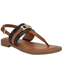 Tommy Hilfiger - Carree T-strap Flat Sandals - Lyst