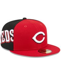 KTZ - Red/black Cincinnati Reds Gameday Sideswipe 59fifty Fitted Hat - Lyst