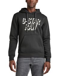 G-Star RAW - Classic Fit Retro Shadow Logo Graphic Hoodie - Lyst