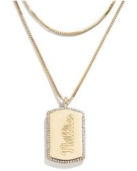 WEAR by Erin Andrews - X Baublebar Philadelphia Phillies Dog Tag Necklace - Lyst