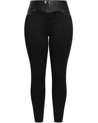 City Chic Trendy Plus Size Sleek Evoke Jeans - Black