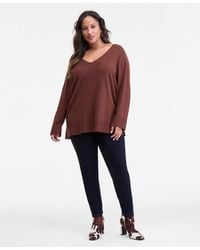 INC International Concepts - Plus Size V-neck Long-sleeve Tunic - Lyst