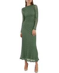 Bardot - Ola High-neck Long-sleeve Floral-lace Dress - Lyst
