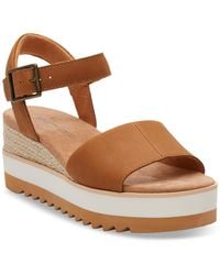 TOMS - Diana Ruched Stretch Wedge Sandals - Lyst