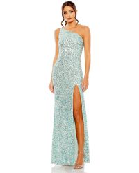 Mac Duggal - Sequin One Shoulder Gown W/ Embellishments - Lyst