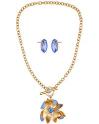 Guess - 2-pc. Gold-tone toggle Necklace & Stud Earrings Set - Lyst