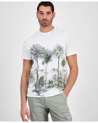 Guess - Urban Palm Tree Short Sleeve Crewneck Graphic T-shirt - Lyst
