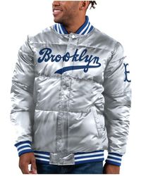 Starter - Brooklyn Dodgers Cooperstown Collection Bronx Satin Full-snap Bomber Jacket - Lyst