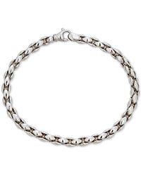 Macy's Medium Wheat Link Chain Bracelet In Sterling Silver - Metallic