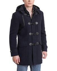 BGSD - Men Tyson Wool Blend Leather Trimmed toggle Coat - Lyst
