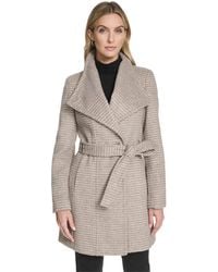 Calvin Klein - Asymmetrical Belted Wrap Coat - Lyst