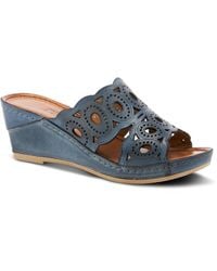 Spring Step - Leather Wedge Sandal - Lyst