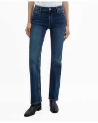 Mango - Low-rise Flared Jeans - Lyst