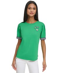 Karl Lagerfeld - Round-neck Short-sleeve Logo Top - Lyst