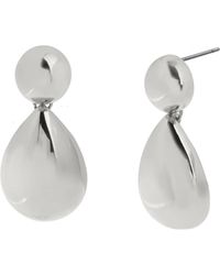 Steve Madden - Dangling Sculpted Puffy Teardrop Earrings - Lyst