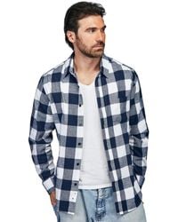 Braveman - Button Down Classic Fit Flannel Shirt - Lyst