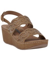 Gc Shoes - Alexia Embellished Wedge Sandals - Lyst