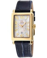 Gevril - Avenue Of Americas Mini Swiss Quartz Blue Italian Leather Strap Watch 25mm X 32mm - Lyst