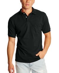 Hanes - Ecosmart Pocket Polo Shirt - Lyst