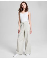 And Now This - Cotton Tie-waist Wide-leg Pants - Lyst