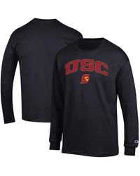 Champion - Â Usc Trojans Arch Over Logo Long Sleeve T-shirt - Lyst