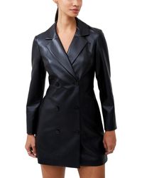 French Connection - Crolenda Faux-leather Blazer Dress - Lyst