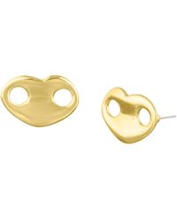 Steve Madden - Mariner Heart Stud Earrings - Lyst