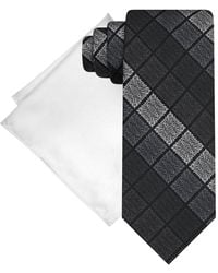 Steve Harvey - Gradient Squares Tie & Solid Pocket Square Set - Lyst