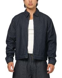 carre - Lockout Pinstripe Canvas Zip-front Jacket - Lyst