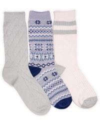 Muk Luks - Boot Socks 3 Pair Pack - Lyst