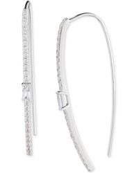Ralph Lauren - Lauren Sterling Silver Cubic Zirconia Threader Earrings - Lyst
