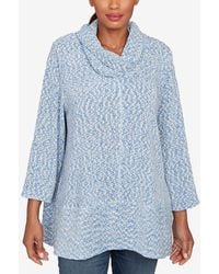 Ruby Rd. - Plus Size Cowl Neck Spacedye Chenille Knit Top - Lyst