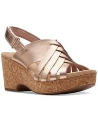 Clarks - Giselle Ivy Wedge Sandals - Lyst