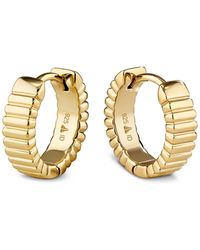 DEVATA - Ribbed Hoop Earrings - Lyst