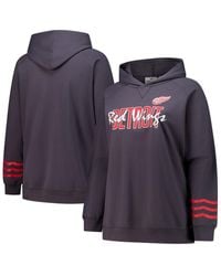 Fanatics - Detroit Red Wings Plus Size Lightweight Fleece Raglan Pullover Hoodie - Lyst