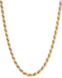 Giani Bernini Rope Link 18" Chain Necklace In 18k Gold-plated Sterling Silver - Metallic
