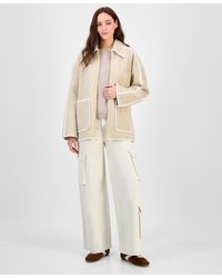 BCBGMAXAZRIA - Short Collared Zip Coat - Lyst