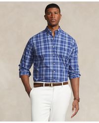 Polo Ralph Lauren - Big & Tall Plaid Stretch Poplin Shirt - Lyst