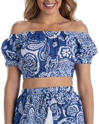 Dotti - Cotton Off-the-shoulder Cover-up Cropped Top - Lyst